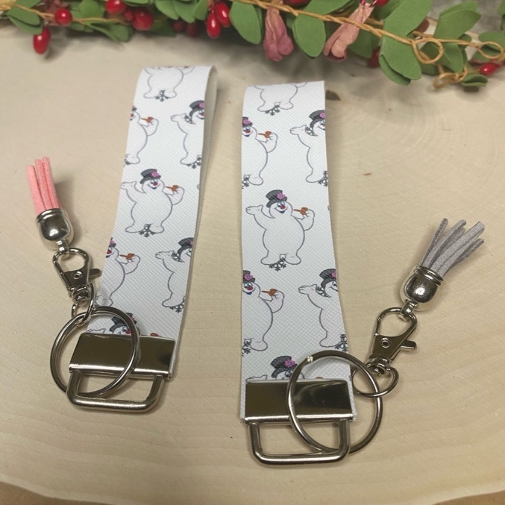 Frosty The Snowman Design Keychain Wristlet (price is for 1)